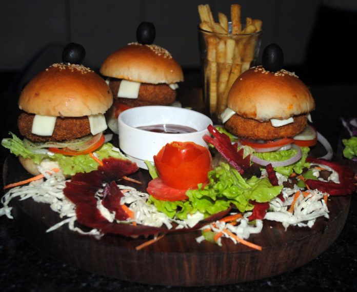 Burger Platter At Shack Lounge