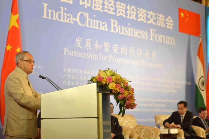President Pranab Mukherjee - At China