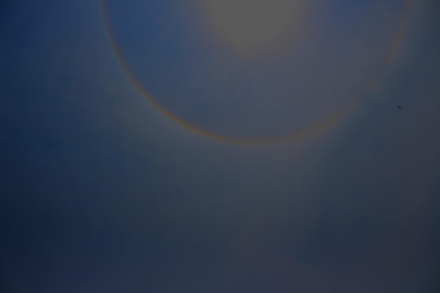 Sun Ring Or 22 Degree Halo
