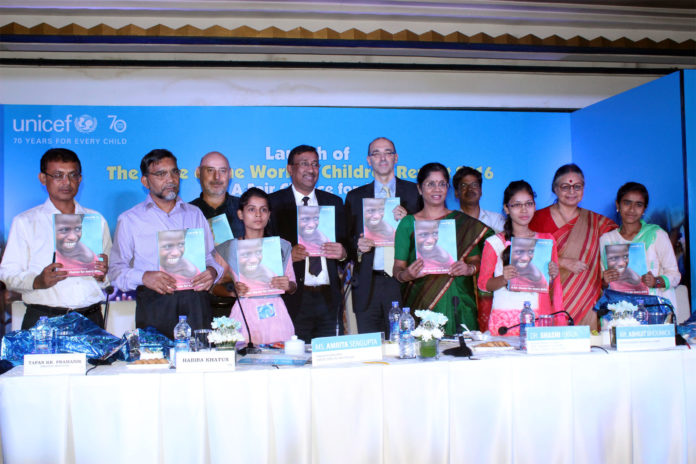 UNICEF launches The State of the World’s Children (SOWC) Report 2016 in Kolkata.