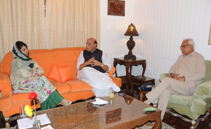 Rajnath Singh - Meets J&K CM and Governor