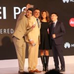 Boman Irani, Sushmita Sen and Peter Zhai, President, Huawei India Consumer Business Group launching the flagship Huawei P9 in New Delhi