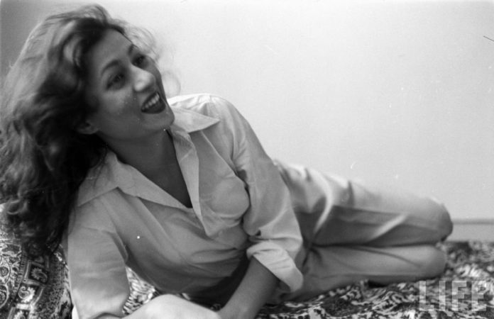 Hindi Movie Actress Madhubala in her Room- Photographed by James Burke for Life Magazine 1951