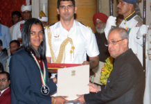 President Pranab Mukherjee - Sports Award to PV Sindhu