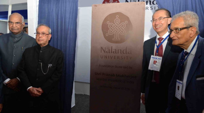 President Pranab Mukherjee & Amartya Sen - Nalanda University