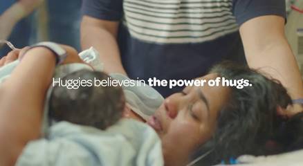 Scree Grab From Huggies' latest Ad.