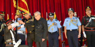 Presidential Colours to the Defence Services Staff College, Wellington, Tamil Nadu