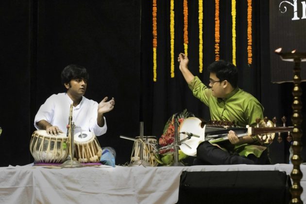 Sarode - Sri Indrayuddh Majumder(Right) Tabla - Sri Sohon Ghosh(Left)
