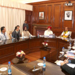 The Union Home Minister, Shri Rajnath Singh chairing a meeting with the delegation of Gorkhaland Territorial Administration (GTA), in New Delhi on December 15, 2016. The Union Minister for Tribal Affairs, Shri Jual Oram, the Minister of State for Agriculture & Farmers Welfare and Parliamentary Affairs, Shri S.S. Ahluwalia and senior officers of the Ministry of Home Affairs, Ministry of Human Resource Development and Ministry of Panchayati Raj are also seen.