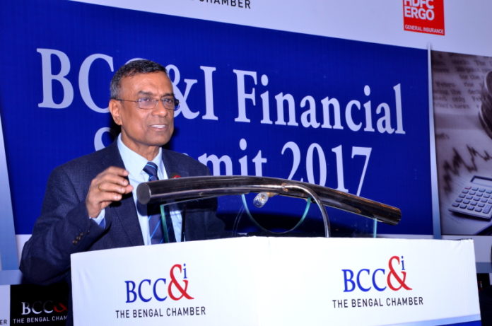 Mr. C S Ghosh (President Designate , The Bengal Chamber of Commerce and Industry and MD & CEO, Bandhan Bank Ltd.) delivering his keynote speech.