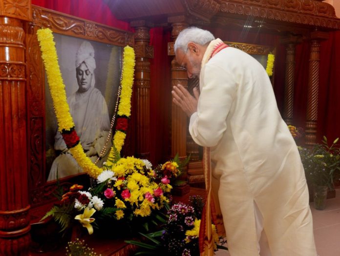 Modi pays tribute to Swami Vivekananda