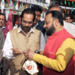 The Minister of State for Minority Affairs (Independent Charge) and Parliamentary Affairs, Shri Mukhtar Abbas Naqvi visiting the Hunar Haat, in New Delhi on February 26, 2017.