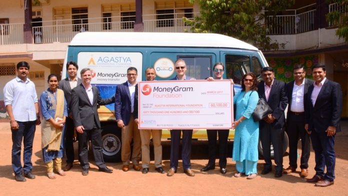 MoneyGram hosted an event in Mumbai to mark a fourth-year grant to the Agastya International Foundation from the MoneyGram Foundation for $60,000 to continue funding three mobile science labs in India.