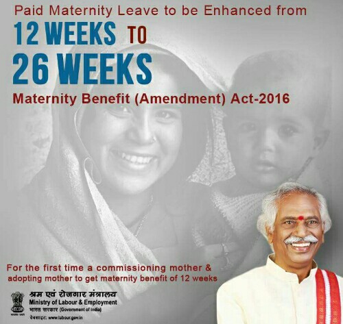 maternity benefits amendment bill 2016