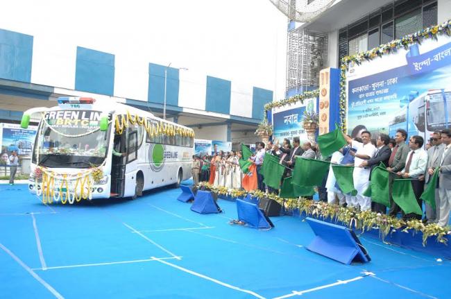 India Bangladesh Friendship - Kolkata- Khulna-Dhaka bus service flagged off from Kolkata today