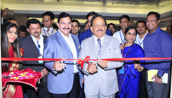 The Union Minister for Science & Technology and Earth Sciences, Dr. Harsh Vardhan inaugurating an exhibition, during the 19th National Technology Day celebrations, in New Delhi on May 11, 2017. The Minister of State for Science & Technology and Earth Sciences, Shri Y.S. Chowdary is also seen.