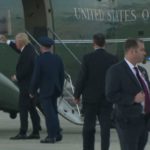 President Trump setting Marine's Cap