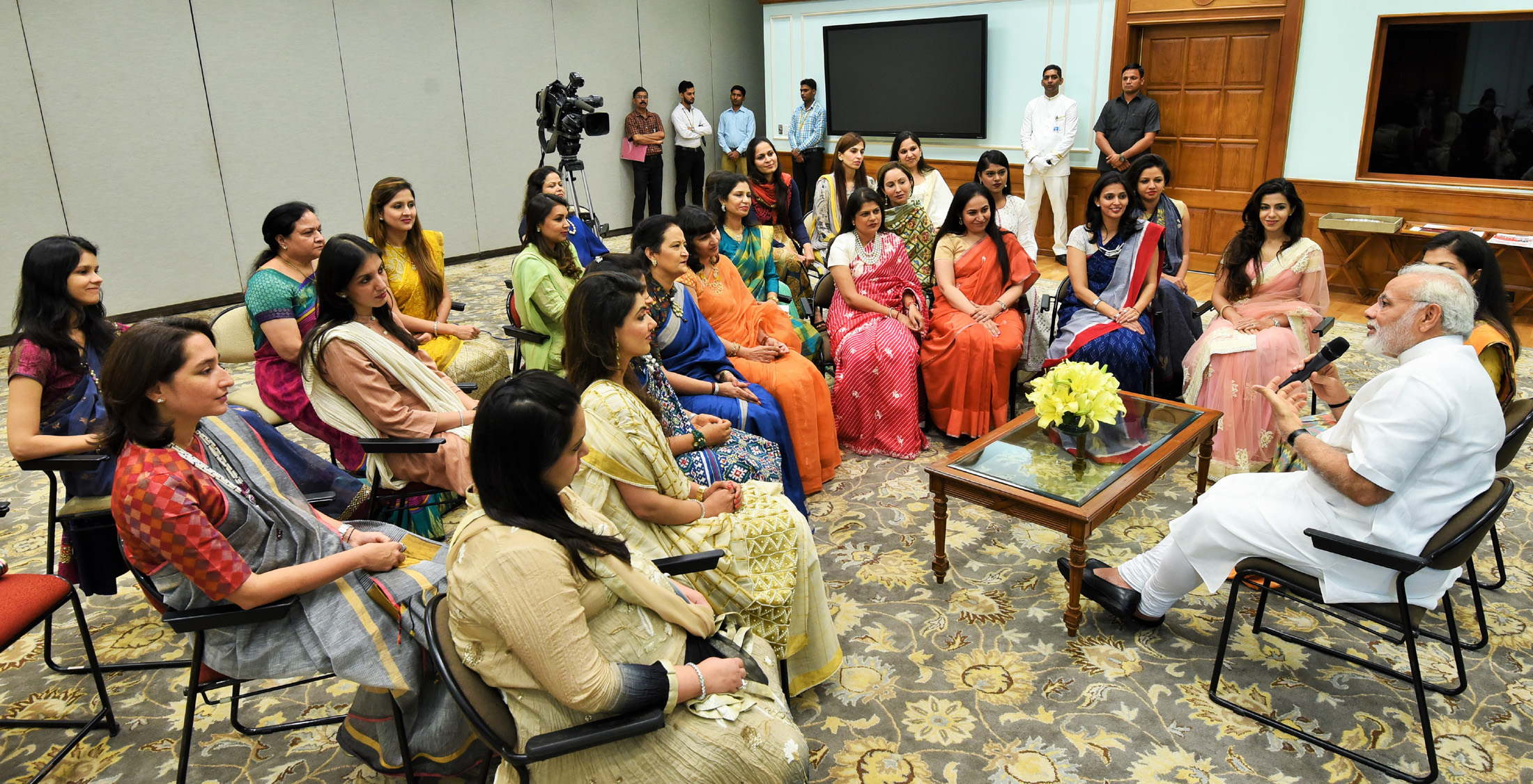 Delegation from Young FICCI Ladies Organisation calling on the Prime Minister, Shri Narendra Modi, in New Delhi on August 03, 2017.