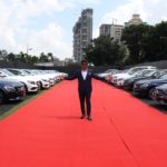 Mr. Paras Somani – Executive Director, Landmark Group with the fleet of 51 Mercedes-Benz cars delivered today