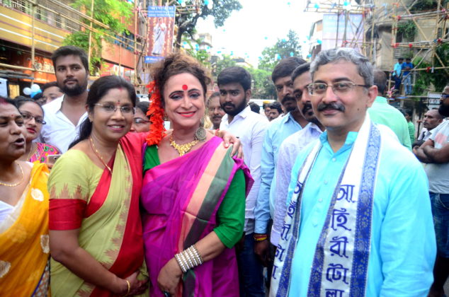 Mamata Banerjee at Aheritola Sarbajanin Durga Puja Innauguration