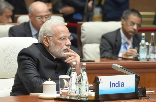 The Prime Minister, Shri Narendra Modi at the Plenary Session of the 9th BRICS Summit, in Xiamen, China on September 04, 2017.