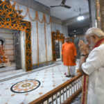 The Prime Minister, Shri Narendra Modi visiting the Tulsi Manas Temple, in Varanasi, Uttar Pradesh on September 22, 2017.