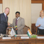 The Joint Secretary, DEA, Shri S. Selvakumar and the Vice President, European Investment Bank, Mr. Andrew McDowell signed the Bangalore Metro rail Project finance contract, in New Delhi on October 05, 2017.