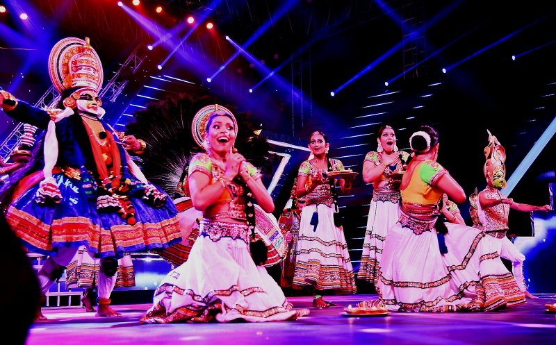 Artists performing at the inaugural ceremony of the 48th International Film Festival of India (IFFI-2017), in Panaji, Goa on November 20, 2017.