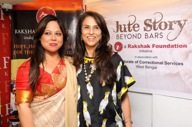 (L)Chaitali Das, The power behind Jute Story Beyond Bars with Author Shobha De(R)