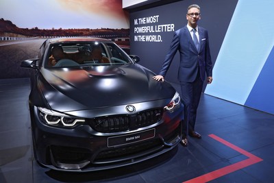 Mr. Vikram Pawah with the new BMW M4 Coupe (PRNewsfoto/BMW India Private Limited)