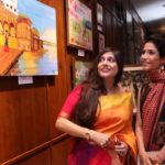 Vaishali Dalmiya & Richa Sharma during the inauguration ceremony of 'AGAPI 2', an Art exhibition held at ITC Sonar Bangla, Kolkata_2