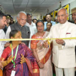 The President, Shri Ram Nath Kovind inaugurating the Kidney Transplant Unit and Cardiac Unit of the Sri Narayani Hospital and Research Centre, Thirumalaikodi, at Vellore, in Tamil Nadu on May 04, 2018. The Governor of Tamil Nadu, Shri Banwarilal Purohit is also seen.