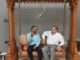 Shri Govind Dholakia and Shri Ratan Tata sharing a light moment at Shri Dholakia's residence (PRNewsfoto/SRK Exports)