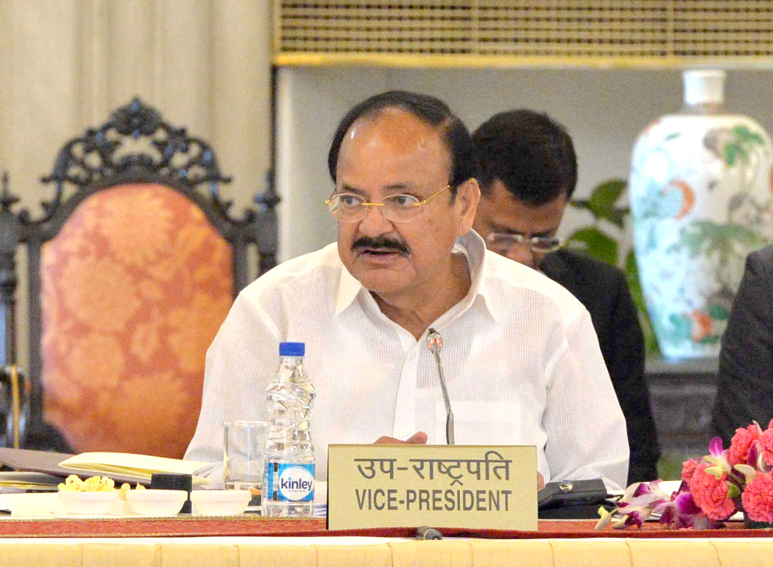 The Vice President, Shri M. Venkaiah Naidu addressing the Governors and Lt. Governors in the Conference of Governors 2018, at Rashtrapati Bhawan, in New Delhi on June 05, 2018.