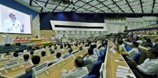 PM Modi interacts with young innovators and Start-Up entrepreneurs across India The Prime Minister, Shri Narendra Modi delivering the Global Address on the occasion of World Environment Day, in New Delhi on June 05, 2018.