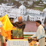 The President, Shri Ram Nath Kovind declaring the Queen Pineapple as State Fruit of Tripura, in Agartala, Tripura on June 07, 2018. The Governor of Tripura, Shri Tathagata Roy is also seen.