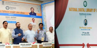 Prakash Javadekar Union HRD Minister dedicates the National Digital Library of India to the Nation on the occasion of National Reading Day in New Delhi The Union Minister for Human Resource Development, Shri Prakash Javadekar launching the National Digital Library, in New Delhi on June 19, 2018. The Minister of State for Culture (I/C) and Environment, Forest & Climate Change, Dr. Mahesh Sharma, the Minister of State for Human Resource Development and Water Resources, River Development and Ganga Rejuvenation, Dr. Satya Pal Singh and other dignitaries are also seen.