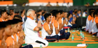 Ancient science of Yoga is India’s invaluable gift to the modern world The Prime Minister, Shri Narendra Modi participates in the mass yoga demonstration, on the occasion of the 4th International Day of Yoga 2018, at the Forest Research Institute, in Dehradun, Uttarakhand on June 21, 2018.