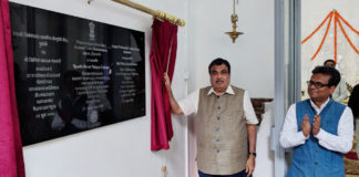 Shri Nitin Gadkari Inaugurates Swami Vivekananda Cultural Centre at Dushanbe The Union Minister for Road Transport & Highways, Shipping and Water Resources, River Development & Ganga Rejuvenation, Shri Nitin Gadkari inaugurating Swami Vivekanand Cultural Centre, in Dushanbe on June 21, 2018.