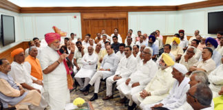 Sweet Talk: PM interacts with sugarcane farmers – Sugarcane Minimum Support Price of 150% of the input cost The Prime Minister, Shri Narendra Modi interacting with a group of sugarcane farmers, at Lok Kalyan Marg, in New Delhi on June 29, 2018. The Union Minister for Agriculture and Farmers Welfare, Shri Radha Mohan Singh is also seen.