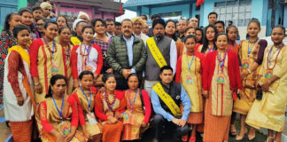 The Minister of State for Development of North Eastern Region (I/C), Prime Ministers Office, Personnel, Public Grievances & Pensions, Atomic Energy and Space, Dr. Jitendra Singh during the Meghalaya Annual Cultural Festival Behdienkhlam, at Jowai on July 03, 2018.