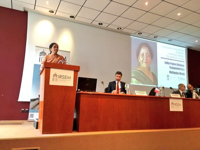 Sitharaman addressed ‘India-France Defence Engagement in a Multipolar World’ at the Institute of Strategic Research (IRSEM) in Paris