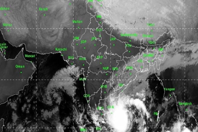 Cyclone Pethai over Bay of Bengal