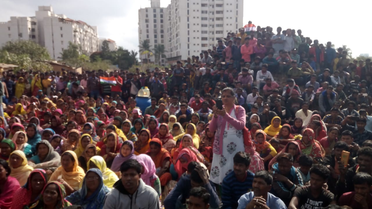 Thubrahalli Slum eviction protest