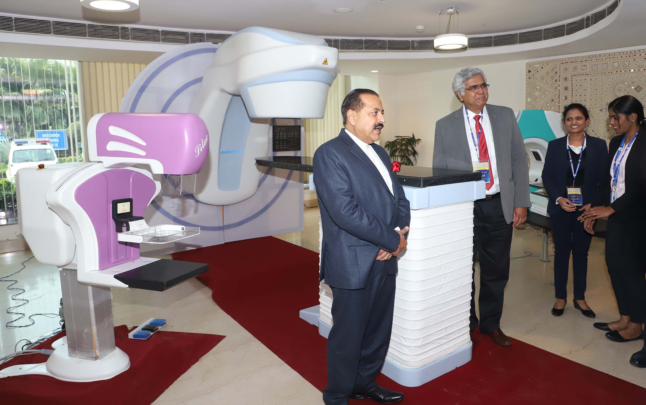 The Minister of State for Development of North Eastern Region (I/C), Prime Minister’s Office, Personnel, Public Grievances & Pensions, Atomic Energy and Space, Dr. Jitendra Singh visiting an exhibition during the ‘Parmanu Tech 2019’ Conference, in New Delhi on February 06, 2019.