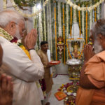 The Prime Minister, Shri Narendra Modi visiting the Dholeshwar Mahadev Temple, in Ahmedabad, Gujarat on March 04, 2019.