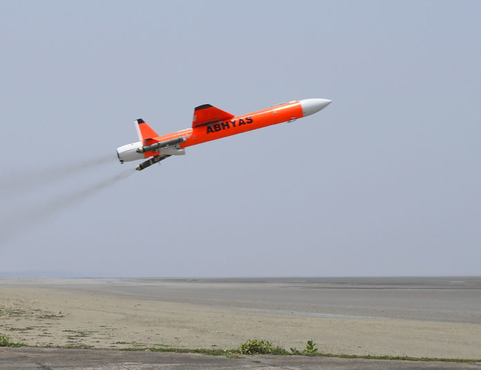 Defence Research and Development Organisation (DRDO) successfully conducts flight test of ABHYAS - High-speed Expendable Aerial Target (HEAT) from Interim Test Range, Chandipur, in Odisha on May 13, 2019.