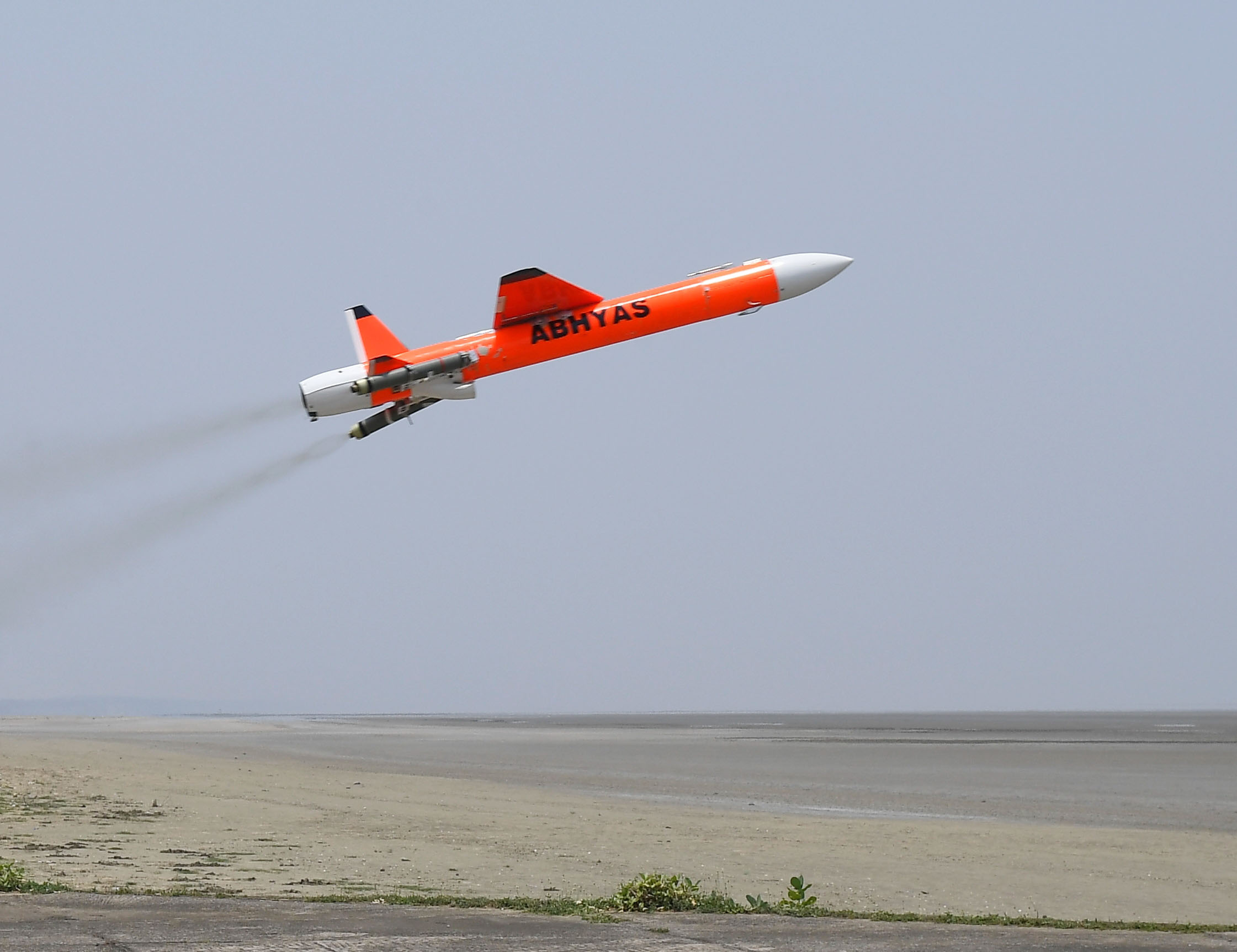 Defence Research and Development Organisation (DRDO) successfully conducts flight test of ABHYAS - High-speed Expendable Aerial Target (HEAT) from Interim Test Range, Chandipur, in Odisha on May 13, 2019.