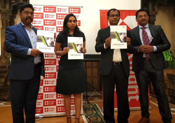(from left) Mr. Swapan Dutta, Branch Director Kolkata, Mr. Sougata Roy, Senior Director & Mr. Manavendra Bhowmick, AVP, Operations & Facilities Management of Knight Frank India were at the H1 Report launch of Knight Frank India.