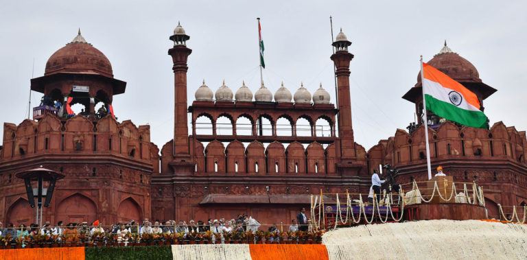 The Prime Minister, Shri Narendra Modi addressing the Nation on the occasion of 73rd Independence Day from the ramparts of Red Fort, in Delhi on August 15, 2019.